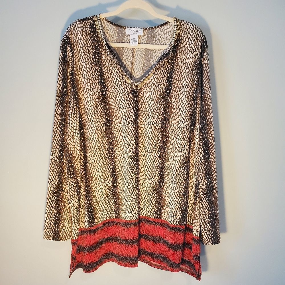 𝅺carmen Marc Valvo Top, sz. 2X